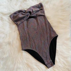 TOPSHOP keyhole cut out tube top bodysuit one piece